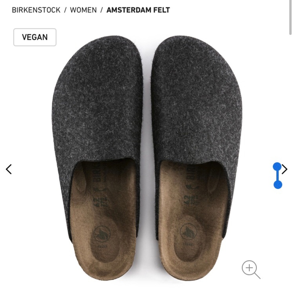 Birkenstock Amsterdam wool felt clog vegan grey